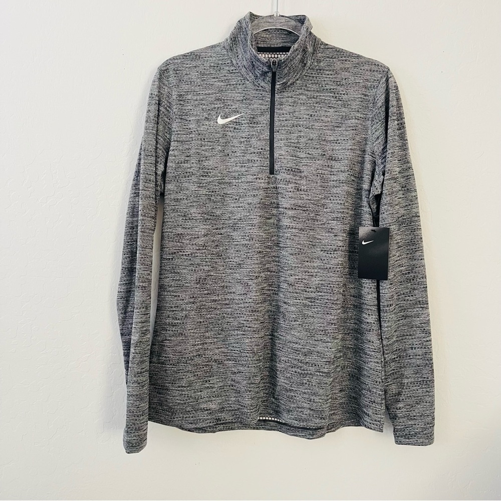 Nike Heathered Gray Quarter-Zip Pullover